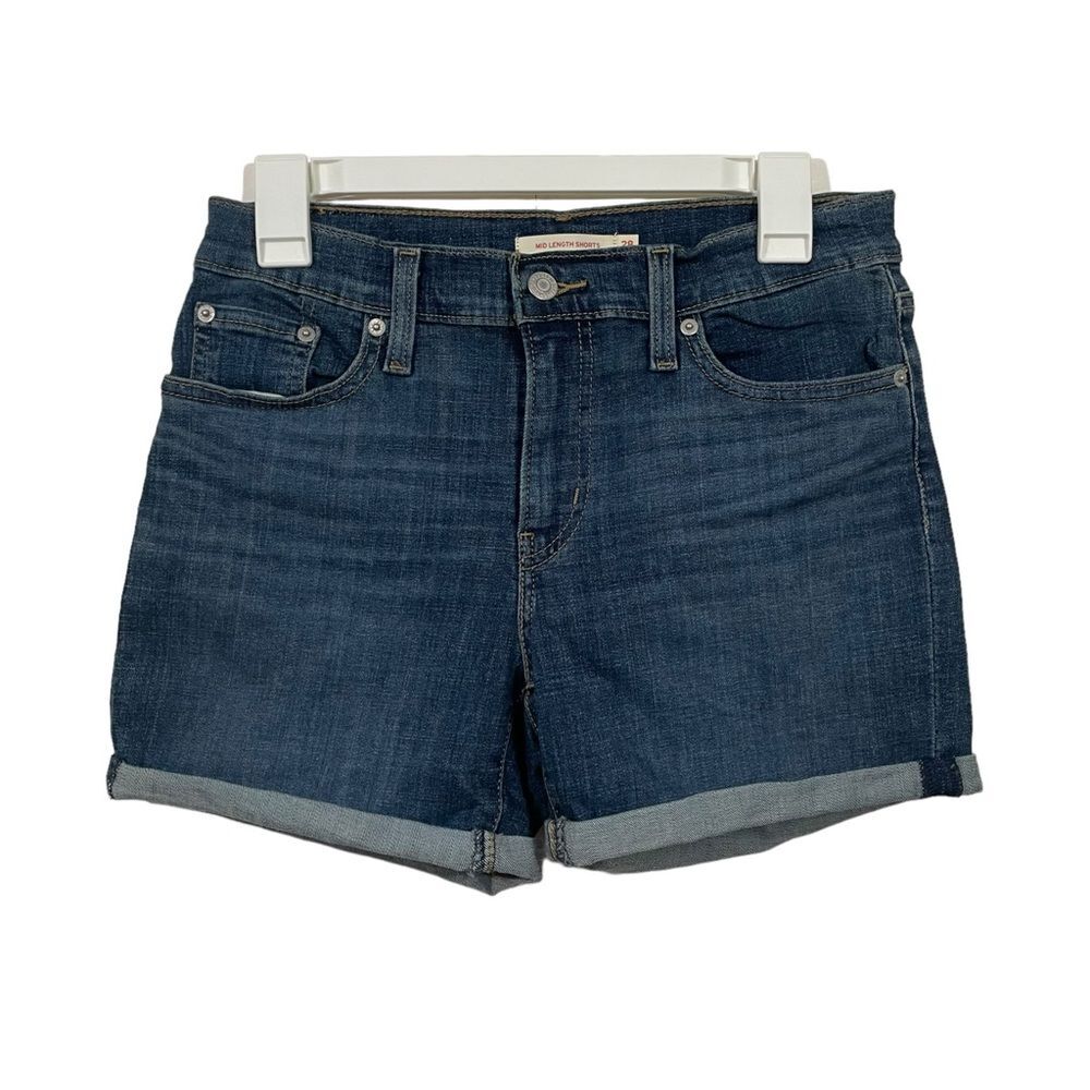 Levi’s Medium Wash Mid Length Jean Shorts